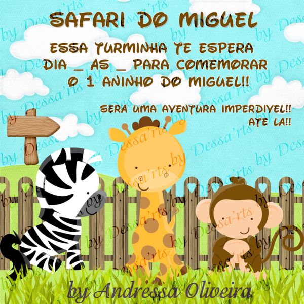 Convite Safari